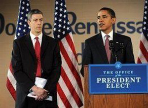 President Barack Obama and Secritary of Education Arne Duncan