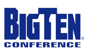 blue big ten football logo on white