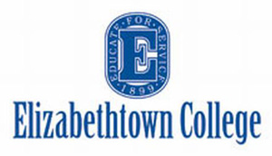 Blue and White Elizabethtown College Logo