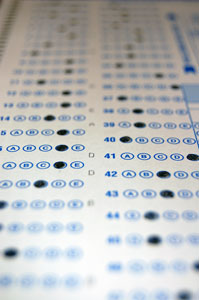 filled out test form