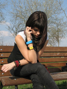 girl on cell phone
