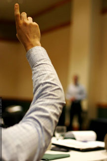 raised hand in class