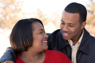 mother and college son